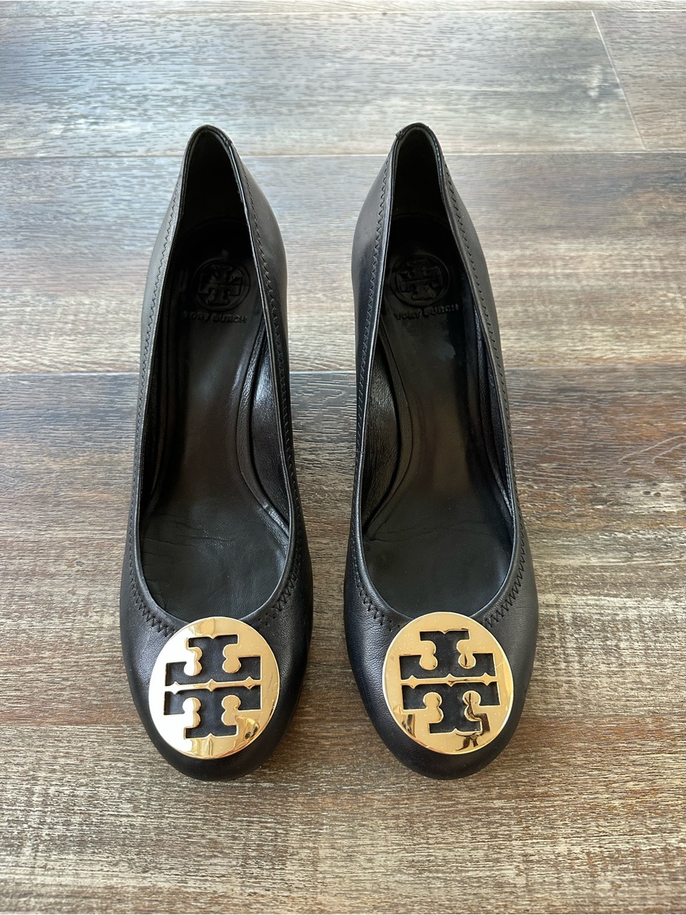 Tory Burch Sally Black Wedge Pumps Sz 11